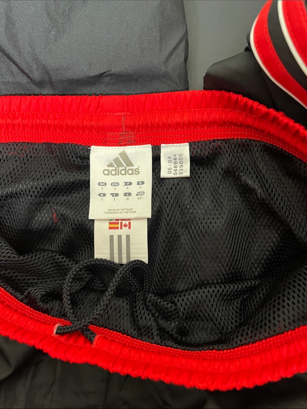 adidas Black Track Pants with Red Side Stripes - Picture 6 of 10